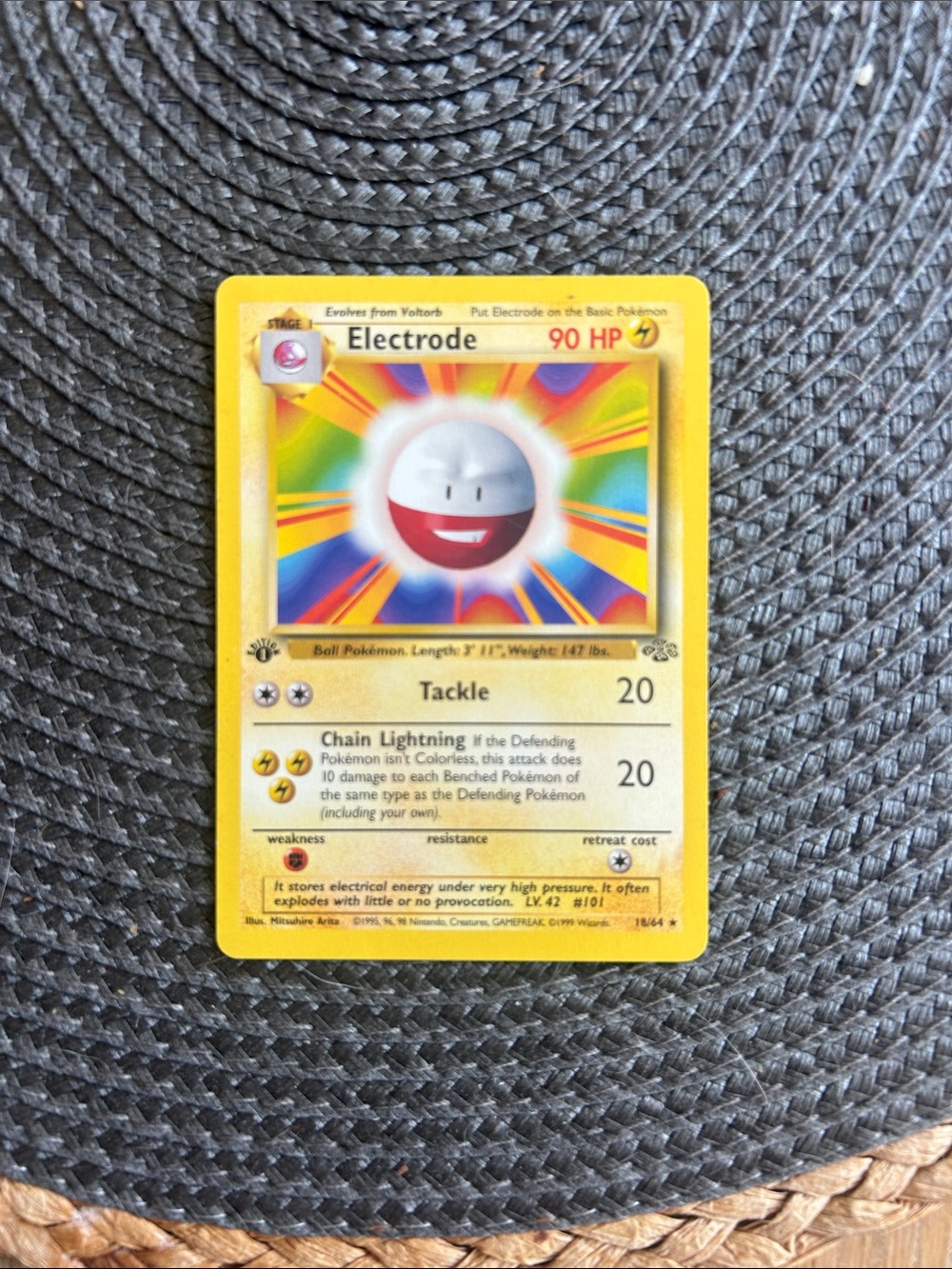 Electrode Pokémon Card - Yellow Accent